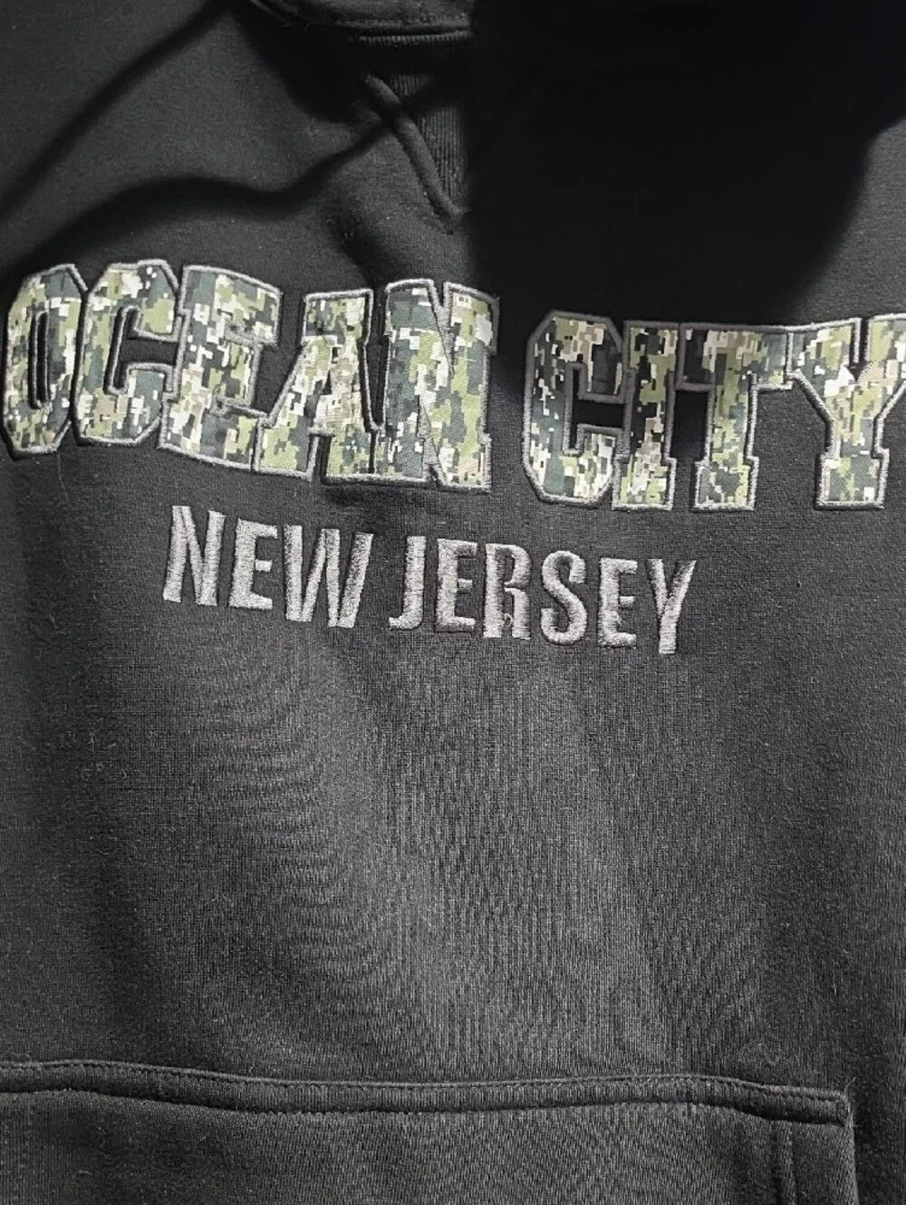 Ocean City New Jersey Black Heavy Duty Hoodie